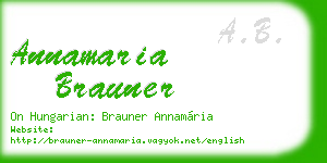 annamaria brauner business card